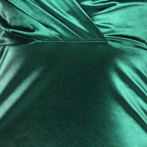 NWT Lulus Featured Flirt Emerald Green Satin Strappy Bodycon Mini Dress XS - Picture 5 of 8